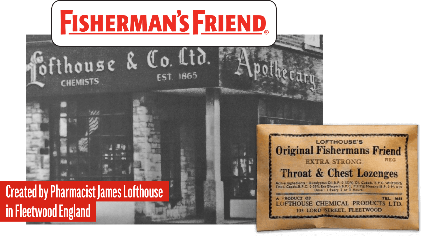 Created by Pharmacist James Lofthouse in Fleetwood England